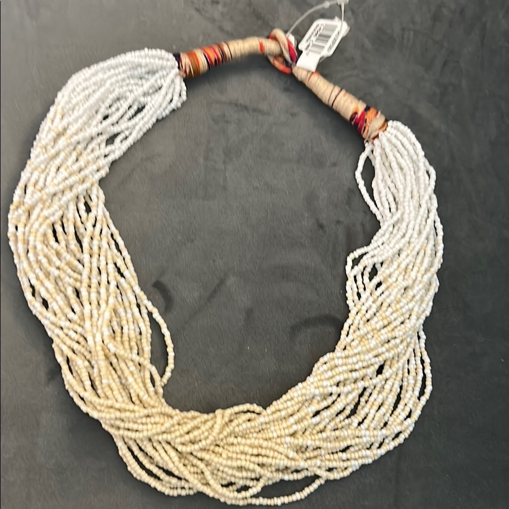 Elegant White Beaded Necklace